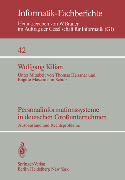 Personalinformationssysteme in deutschen Großunternehmen von Heissner,  T., Kilian,  W., Maschmann-Schulz,  B.