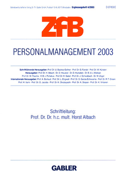Personalmanagement 2003 von Albach,  Horst