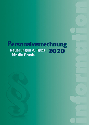 Personalverrechnung 2020 von Luxbacher,  Bernd, Schrenk ,  Friedrich