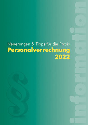 Personalverrechnung 2022 von Luxbacher,  Bernd, Schrenk ,  Friedrich