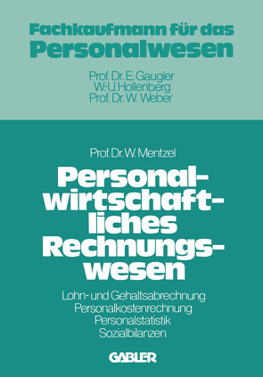 Personalwirtschaftliches Rechnungswesen von Mentzel,  Wolfgang