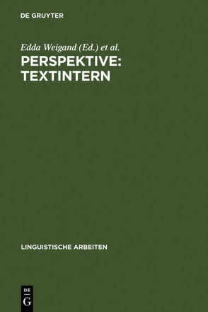 Perspektive: textintern von Tschauder,  Gerhard, Weigand,  Edda