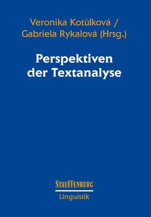 Perspektiven der Textanalyse von Kotulková,  Veronika, Rykalová,  Gabriela