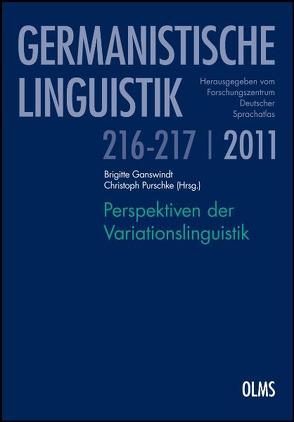 Perspektiven der Variationslinguistik von Ganswindt,  Brigitte, Purschke,  Christoph