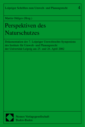 Perspektiven des Naturschutzes von Oldiges,  Martin