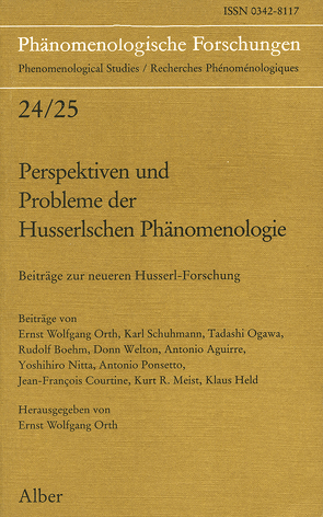Perspektiven und Probleme der Husserlschen Phänomenologie von Ogawa,  Tadashi, Orth,  Ernst W, Schuhmann,  Karl