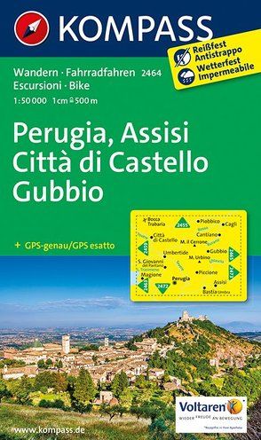 KOMPASS Wanderkarte Perugia – Assisi – Città di Castello – Gubbio von KOMPASS-Karten GmbH
