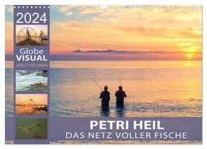 PETRI HEIL – Das Netz voller Fische (Wandkalender 2024 DIN A3 quer), CALVENDO Monatskalender von VISUAL,  Globe