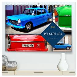 PEUGEOT 404 – Frankreichs Klassiker (hochwertiger Premium Wandkalender 2024 DIN A2 quer), Kunstdruck in Hochglanz von von Loewis of Menar,  Henning