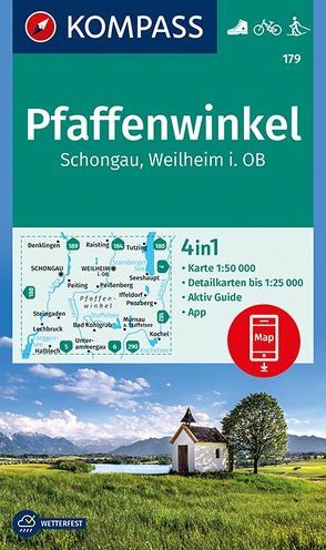 KOMPASS Wanderkarte Pfaffenwinkel, Schongau, Weilheim i. OB von KOMPASS-Karten GmbH