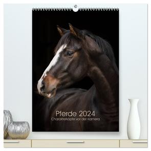 Pferde 2024 – Charakterköpfe vor der Kamera (hochwertiger Premium Wandkalender 2024 DIN A2 hoch), Kunstdruck in Hochglanz von Müller,  Paula