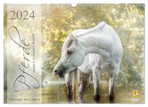 Pferde – Anmut, Eleganz, Magie (Wandkalender 2024 DIN A3 quer), CALVENDO Monatskalender von Mischnik,  Sabrina