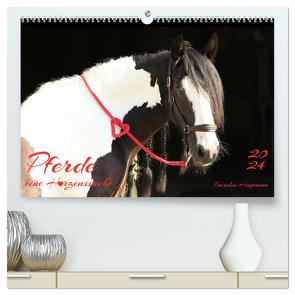 Pferde – eine Herzenssache (hochwertiger Premium Wandkalender 2024 DIN A2 quer), Kunstdruck in Hochglanz von Heepmann,  Karolin