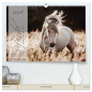 Pferde – Spiegel deiner Seele (hochwertiger Premium Wandkalender 2024 DIN A2 quer), Kunstdruck in Hochglanz von Mischnik,  Sabrina