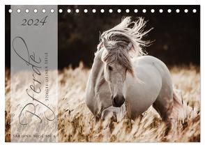 Pferde – Spiegel deiner Seele (Tischkalender 2024 DIN A5 quer), CALVENDO Monatskalender von Mischnik,  Sabrina