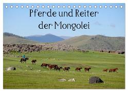 Pferde und Reiter der Mongolei (Tischkalender 2024 DIN A5 quer), CALVENDO Monatskalender von Sys,  Pu