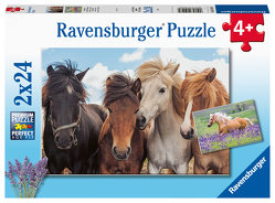 Ravensburger Kinderpuzzle – 05148 Pferdeliebe – Puzzle für Kinder ab 4 Jahren, mit 2×24 Teilen