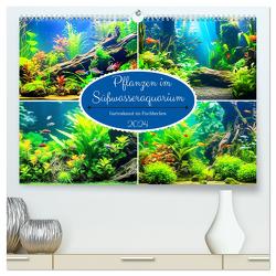 Pflanzen im Süßwasseraquarium. Gartenkunst im Fischbecken (hochwertiger Premium Wandkalender 2024 DIN A2 quer), Kunstdruck in Hochglanz von Hurley,  Rose