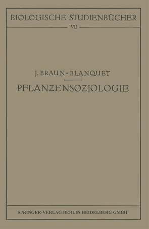 Pflanzensoziologie von Braun-Blanquet,  Josias