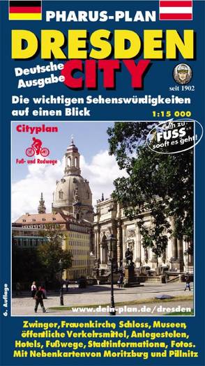 Pharus Plan Dresden City. Deutsche Ausgabe von Bernstengel,  Rolf