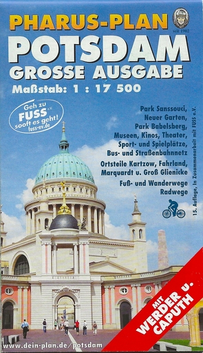 Pharus-Plan Potsdam – Große Ausgabe, Maßstab 1 :17 500 von Bernstengel,  Rolf