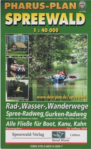 Pharus-Plan Spreewald 1:40000 von Bernstengel,  Rolf