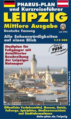 Pharus-Plan und Kurzreiseführer Leipzig – Mittlere Ausgabe. Deutsche Fassung von Bernstengel,  Rolf