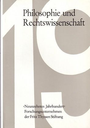 Philosophie und Rechtswissenschaft von Blühdorn,  Jürgen, Ritter,  Joachim
