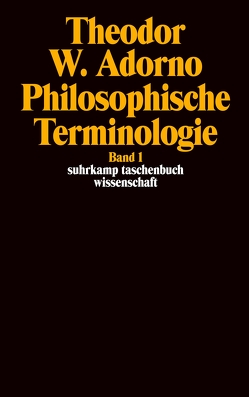 Philosophische Terminologie von Adorno,  Theodor W., Zur Lippe,  Rudolf