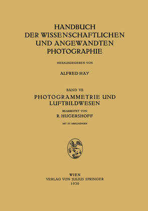 Photogrammetrie und Luftbildwesen von Hugershoff,  NA