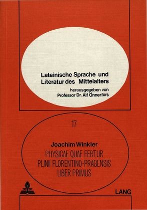 Physicae quae fertur Plinii Florentino-Pragensis liber primus von Winkler,  Joachim