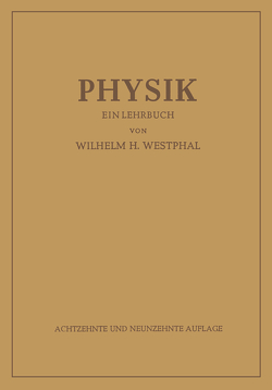 Physik von Westphal,  Wilhelm Heinrich