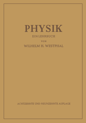 Physik von Westphal,  Wilhelm Heinrich