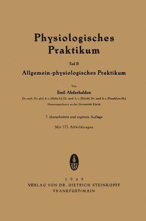 Physiologisches Praktikum von Abderhalden,  Emil