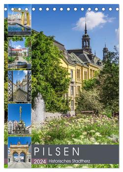 PILSEN Historisches Stadtherz (Tischkalender 2024 DIN A5 hoch), CALVENDO Monatskalender von Viola,  Melanie