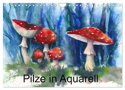 Pilze in Aquarell (Wandkalender 2024 DIN A4 quer), CALVENDO Monatskalender von Krause,  Jitka