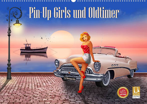 Pin-Up Girls und Oldtimer by Mausopardia (Wandkalender 2023 DIN A2 quer) von Jüngling alias Mausopardia,  Monika