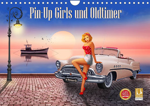 Pin-Up Girls und Oldtimer by Mausopardia (Wandkalender 2023 DIN A4 quer) von Jüngling alias Mausopardia,  Monika