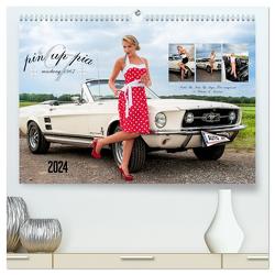 Pin Up Pia & Mustang ’67 (hochwertiger Premium Wandkalender 2024 DIN A2 quer), Kunstdruck in Hochglanz von imaginer.at,  imaginer.at