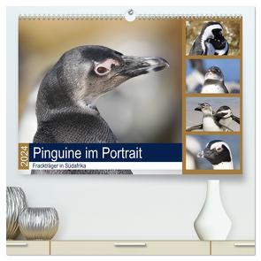 Pinguine im Portrait – Frackträger in Südafrika (hochwertiger Premium Wandkalender 2024 DIN A2 quer), Kunstdruck in Hochglanz von und Yvonne Herzog,  Michael