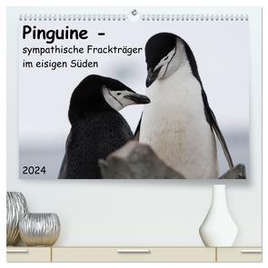 Pinguine – sympathische Frackträger im eisigen Süden (hochwertiger Premium Wandkalender 2024 DIN A2 quer), Kunstdruck in Hochglanz von Utelli,  Anna-Barbara