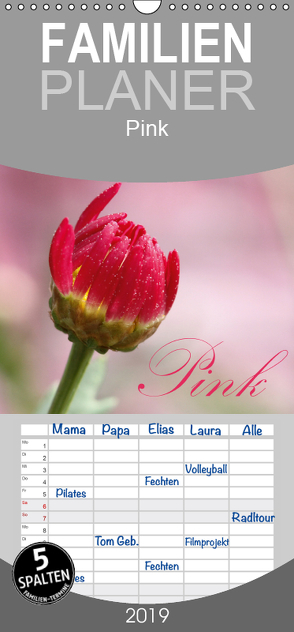 Pink – Familienplaner hoch (Wandkalender 2019 , 21 cm x 45 cm, hoch) von SchnelleWelten