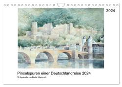 Pinselspuren einer Deutschlandreise – 12 Aquarelle von Dieter Klapproth (Wandkalender 2024 DIN A4 quer), CALVENDO Monatskalender von Klapproth,  Dieter