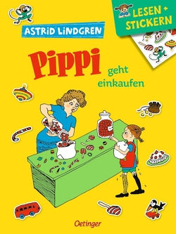 Lesen + Stickern. Pippi geht einkaufen von Heinig,  Cäcilie, Lindgren,  Astrid, Vang Nyman,  Ingrid