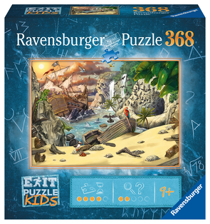 Ravensburger EXIT Puzzle Kids – 12954 Das Piratenabenteuer – 368 Teile Puzzle für Kinder ab 9 Jahren, Kinderpuzzle