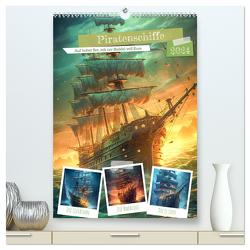 Piratenschiffe (hochwertiger Premium Wandkalender 2024 DIN A2 hoch), Kunstdruck in Hochglanz von Gierok-Latnaik,  Steffen