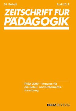 PISA 2009 – Impulse für die Schul- und Unterrichtsforschung von Jude,  Nina, Klieme,  Eckhard