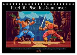 Pixel für Pixel bis Game over (Tischkalender 2024 DIN A5 quer), CALVENDO Monatskalender von Waurick,  Kerstin