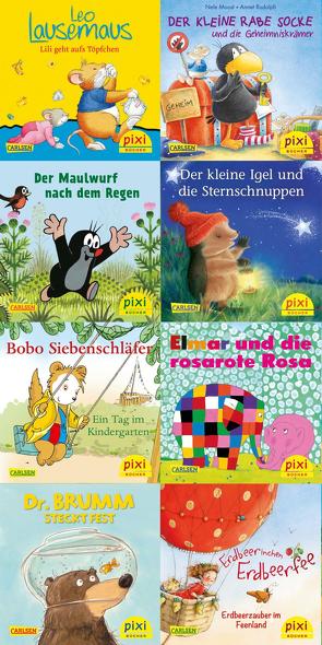 Pixi-8er-Set 254: Die beliebtesten Bilderbuch-Helden bei Pixi (8×1 Exemplar) von Campanella,  Marco, Casalis,  Anna, Dölling,  Beate, Ende,  Michael, Hilbert,  Jörg, Leintz,  Laura, Moost,  Nele, Napp,  Daniel, Rudolph,  Annet, Scheffler,  Axel, Siegner,  Ingo, Steffensmeier,  Alexander, Weber,  Mathias