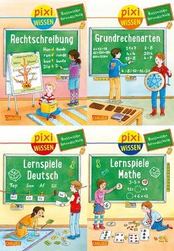 Pixi Wissen: Pixi Wissen 4er-Set: Basiswissen Grundschule (4×1 Exemplar) von Bade,  Eva, Coenen,  Sebastian